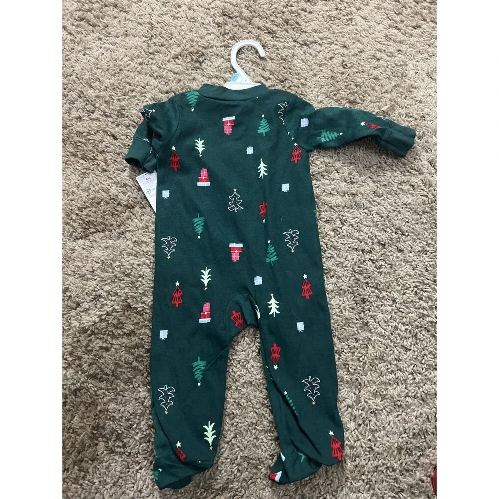 Carter’s Baby Green Trees 100% Cotton Long-sleeve Sleep&play Pajamas‎ 6 Months